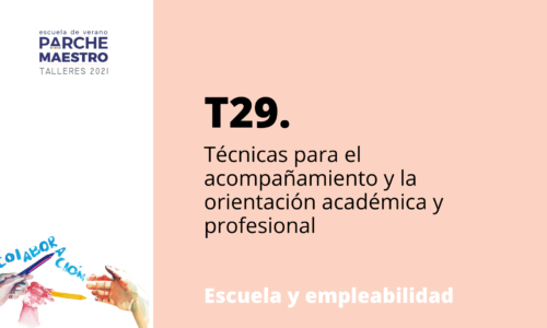 T29. Técnicas para el acompañamiento y la orientación académica y profesional